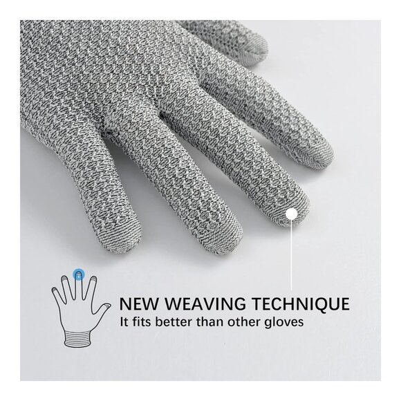 TELION Cut Resistant Gloves Large, EN388 Level 5 Protection, Food Safe, Pack of - Picture 2 of 6